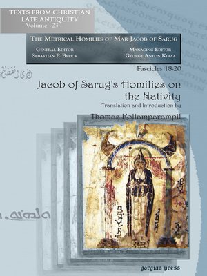 cover image of Jacob of Sarug's Homilies on the Nativity